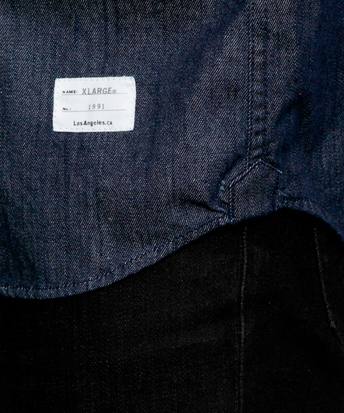 XLARGE（エクストララージ）の「DENIM BD SHIRT（シャツ/ブラウス・メンズ・ダークインディゴブルー/ライトインディゴブルー・SMALL/MEDIUM/LARGE/X-LARGE）」の9枚目の写真