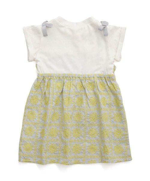 apres les cours（アプレレクール）の「デイジーレースドッキングワンピース（ワンピース・キッズ・サーモンピンク/サックスブルー・80/90/100/110/120/130）」の9枚目の写真