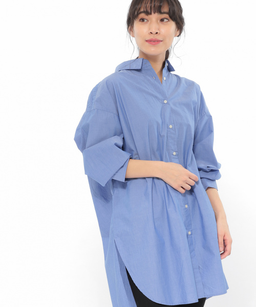 LAKOLE（ラコレ）の「【マルチウェイ】ロングシャツチュニック / LAKOLE（チュニック・レディース・ホワイト/ピンク/ブルー・SMALL/MEDIUM）」の8枚目の写真