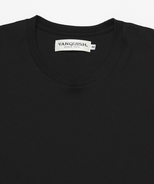VANQUISH(ヴァンキッシュ)の「VANQUISH / ヴァンキッシュ プレミアムスムースコットン クルーネック 半袖Tシャツ(Tシャツ/カットソー・メンズ・ホワイト/ブラック・S/M/L/XL)」の4枚目の写真