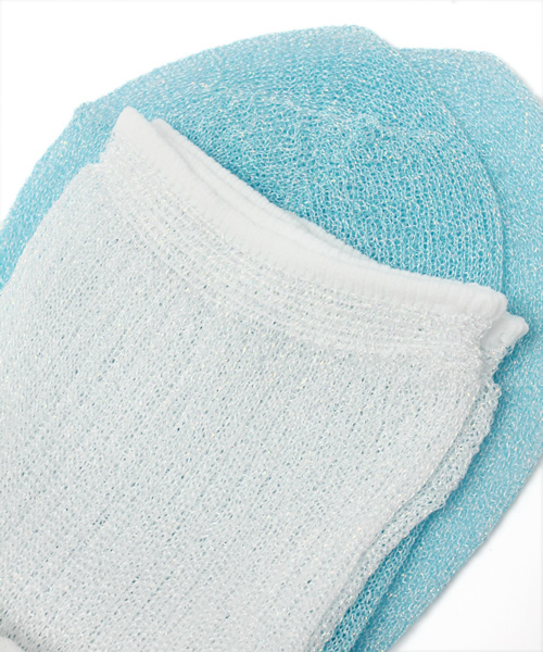 WEGO（ウィゴー）の「WEGO/2Pラメソックス（ソックス/靴下・レディース・サックスブルー/パープル・FREE）」の4枚目の写真