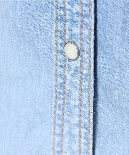 goa（ゴア）の「6OZ ｸﾞﾗﾃﾞｰｼｮﾝﾃﾞﾆﾑﾛﾝｸﾞｼｬﾂ（シャツ/ブラウス・レディース・ブルー系その他・FREE）」の9枚目の写真