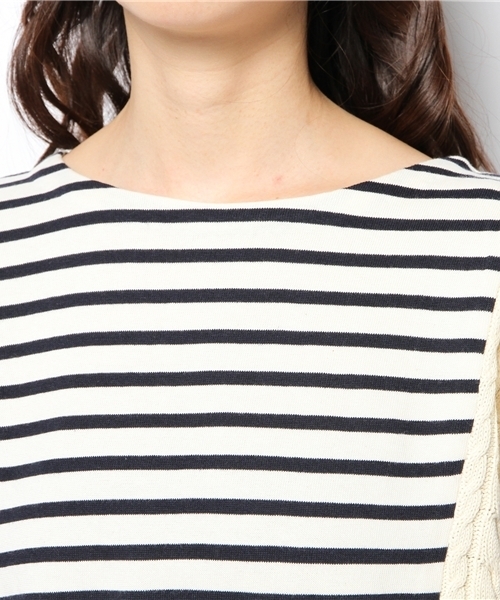 Another Edition（アナザーエディション）の「AE[A]BOR MIX PO（Tシャツ/カットソー・レディース・グレー/ライトブルー/ネイビー・フリー）」の4枚目の写真