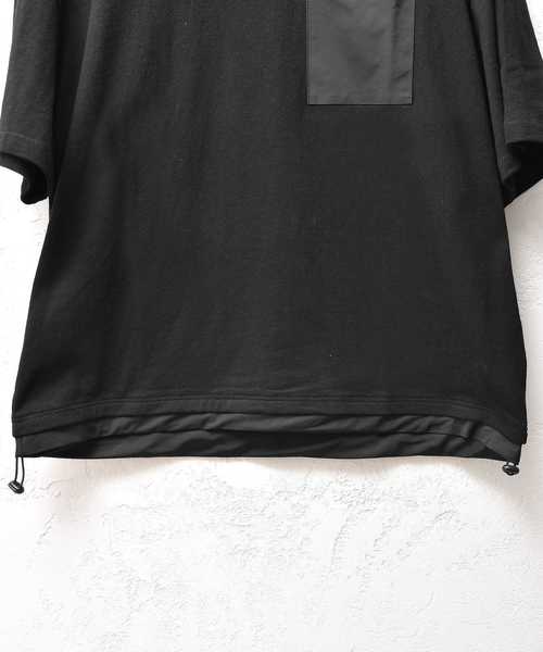 MinoriTY(マイノリティ)の「ナイロンポケットビッグTシャツ ビッグシルエット(Tシャツ/カットソー・メンズ・ホワイト/ブラック・M/L)」の10枚目の写真