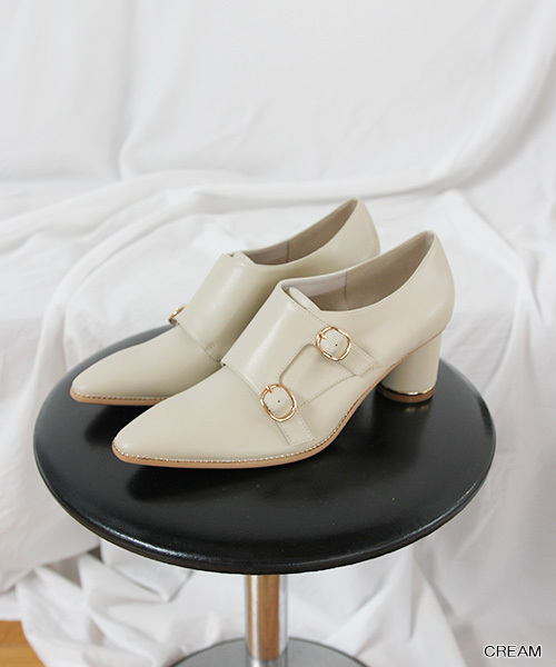 RANDA（ランダ）の「ソフトモンクストラップシューズ（ドレスシューズ・レディース・ブラック/ダークブラウン/クリーム/グレイッシュベージュ・LL/S/M/L）」の4枚目の写真