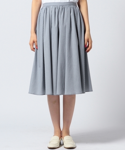 Another Edition（アナザーエディション）の「AE STRIPE FLR SK ◆（スカート・レディース・グレー/ベージュ/ライトブルー・フリー）」の6枚目の写真