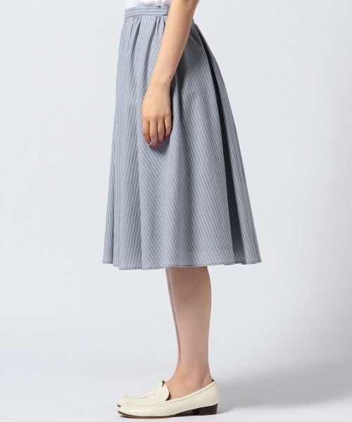 Another Edition（アナザーエディション）の「AE STRIPE FLR SK ◆（スカート・レディース・グレー/ベージュ/ライトブルー・フリー）」の7枚目の写真