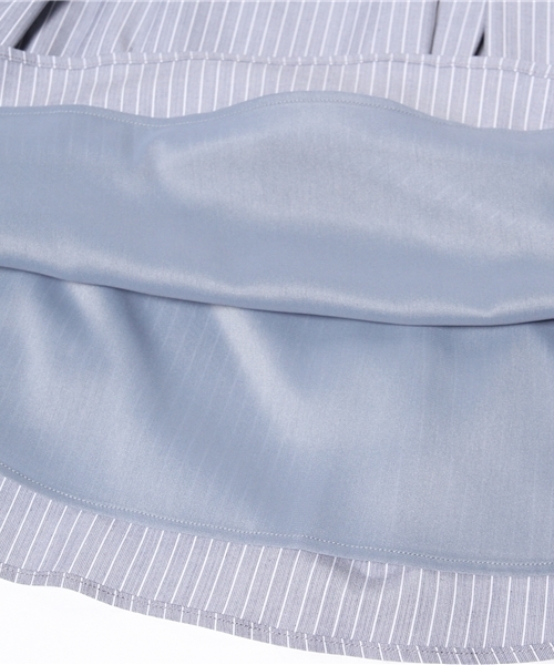 Another Edition（アナザーエディション）の「AE STRIPE FLR SK ◆（スカート・レディース・グレー/ベージュ/ライトブルー・フリー）」の4枚目の写真