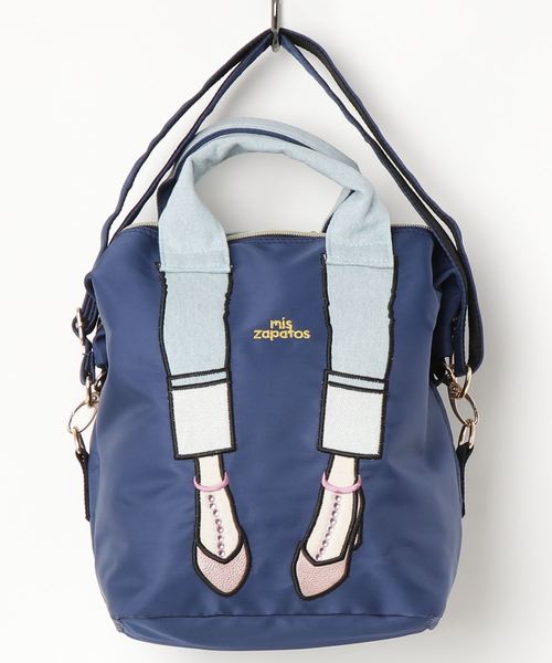 mis zapatos（ミス サパト）の「ロールアップデニム3WAYミニリュック 