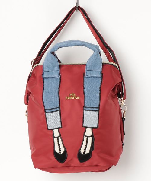 mis zapatos（ミス サパト）の「ロールアップデニム3WAYミニリュック 
