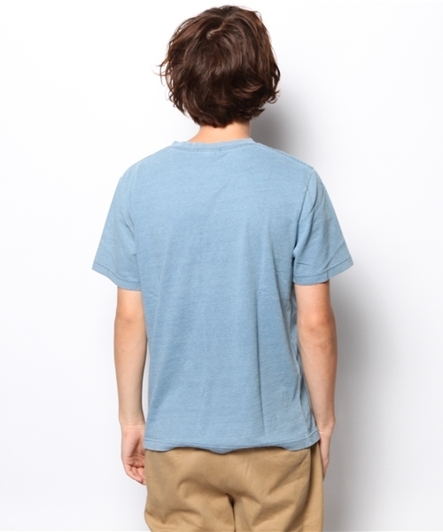 WEGO（ウィゴー）の「WEGO/インディゴポケTシャツ（Tシャツ/カットソー・メンズ・インディゴブルー/ライトインディゴブルー・LARGE/MEDIUM）」の5枚目の写真