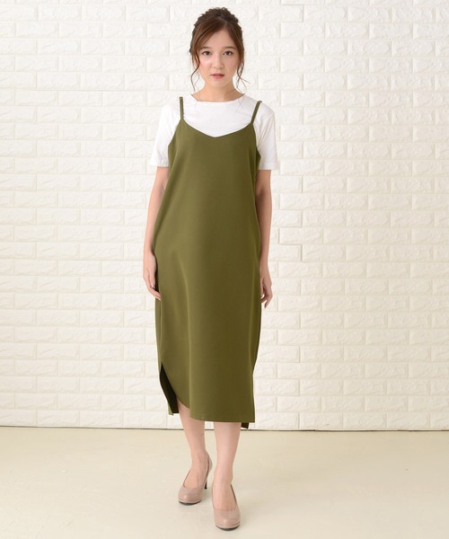 Lace Ladies(レースレディース)の「ノースリーブ ゆったり 裾スリット ロングキャミワンピース(ワンピース・レディース・ブラック/ネイビー/グリーン・M/L/XL)」の15枚目の写真