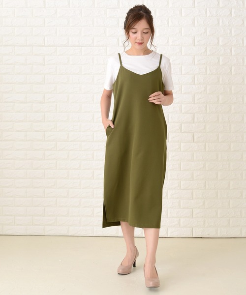 Lace Ladies(レースレディース)の「ノースリーブ ゆったり 裾スリット ロングキャミワンピース(ワンピース・レディース・ブラック/ネイビー/グリーン・M/L/XL)」の19枚目の写真
