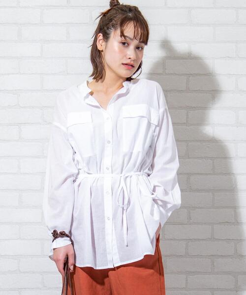 coen(コーエン)の「インドコットンチュニックシャツジャケット#(シャツ/ブラウス・レディース・カーキ/その他/ホワイト・FREE)」の2枚目の写真