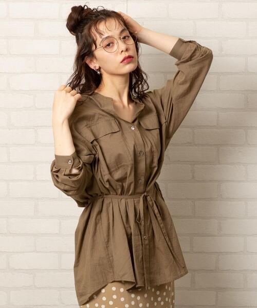 coen(コーエン)の「インドコットンチュニックシャツジャケット#(シャツ/ブラウス・レディース・カーキ/その他/ホワイト・FREE)」の8枚目の写真