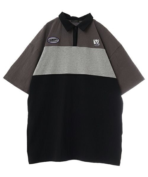 Candy Stripper(キャンディストリッパー)の「TIME FOR BAIT POLO ワンピース(ワンピース・レディース・ブラック/グリーン/ボルドー・2)」の2枚目の写真