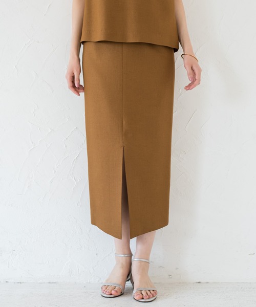 LOUNGEDRESS（ラウンジドレス）の「リネンライクタイトスカート（スカート・レディース・ベージュ/ブラウン・SMALL/MEDIUM）」の11枚目の写真