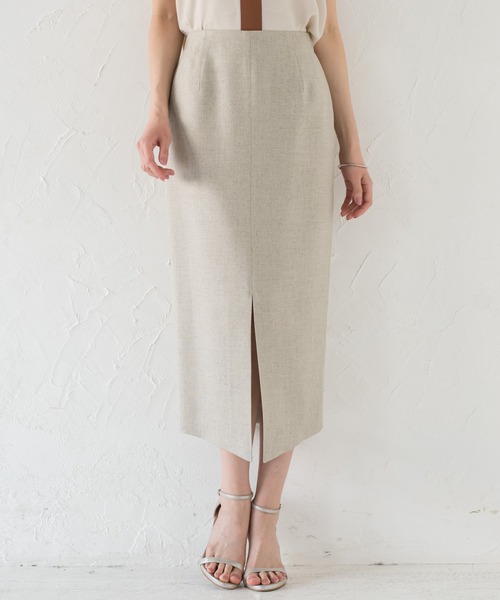 LOUNGEDRESS（ラウンジドレス）の「リネンライクタイトスカート（スカート・レディース・ベージュ/ブラウン・SMALL/MEDIUM）」の8枚目の写真