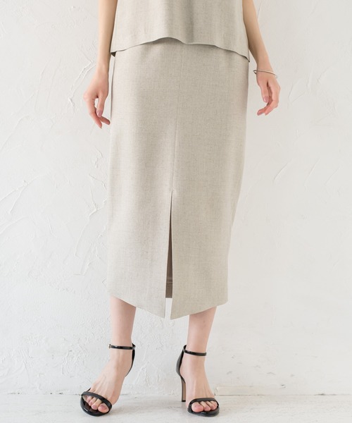 LOUNGEDRESS（ラウンジドレス）の「リネンライクタイトスカート（スカート・レディース・ベージュ/ブラウン・SMALL/MEDIUM）」の13枚目の写真