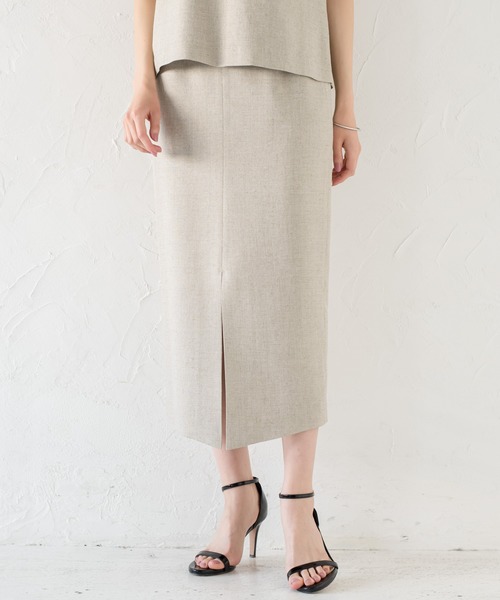 LOUNGEDRESS（ラウンジドレス）の「リネンライクタイトスカート（スカート・レディース・ベージュ/ブラウン・SMALL/MEDIUM）」の20枚目の写真