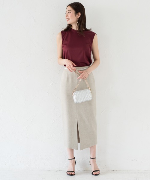 LOUNGEDRESS（ラウンジドレス）の「リネンライクタイトスカート（スカート・レディース・ベージュ/ブラウン・SMALL/MEDIUM）」の19枚目の写真