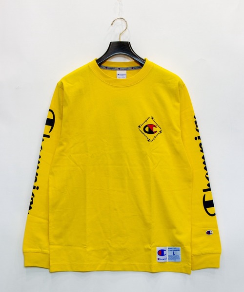 Champion(チャンピオン)の「Champion/チャンピオン ビックC ロンT C3-R402(Tシャツ/カットソー・メンズ・ホワイト/ブラック/イエロー・L/XL)」の3枚目の写真