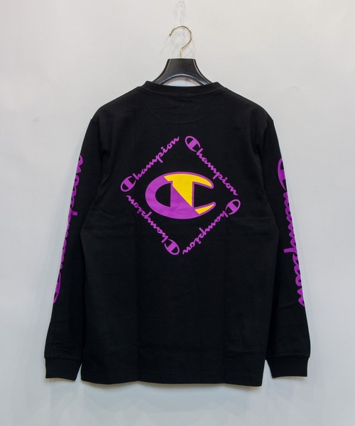 Champion(チャンピオン)の「Champion/チャンピオン ビックC ロンT C3-R402(Tシャツ/カットソー・メンズ・ホワイト/ブラック/イエロー・L/XL)」の2枚目の写真