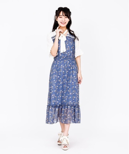 axes femme（アクシーズファム）の「チョーカーリボン花柄OP