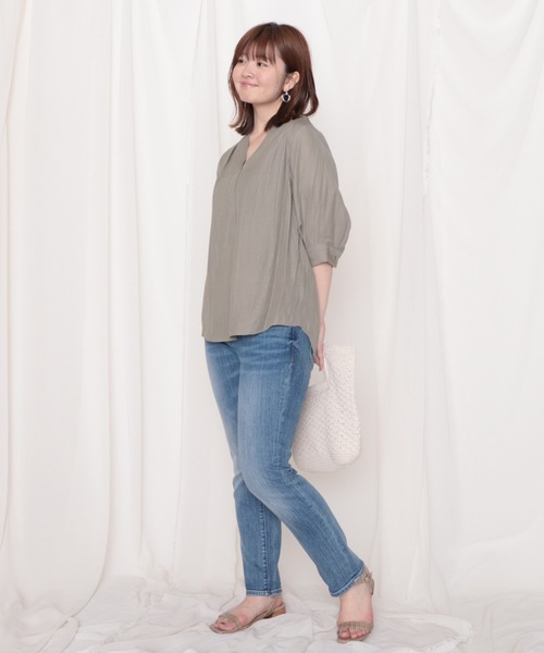 Cheek（チーク）の「タック入りブラウス（シャツ/ブラウス・レディース・オフホワイト/ベージュ/モスグリーン・MEDIUM）」の20枚目の写真