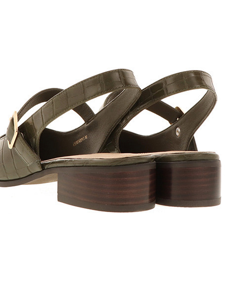 RANDA（ランダ）の「スクエアトゥバックストラップシューズ（パンプス・レディース・ブラウン/ブラック/カーキ・S/M/L/LL）」の10枚目の写真