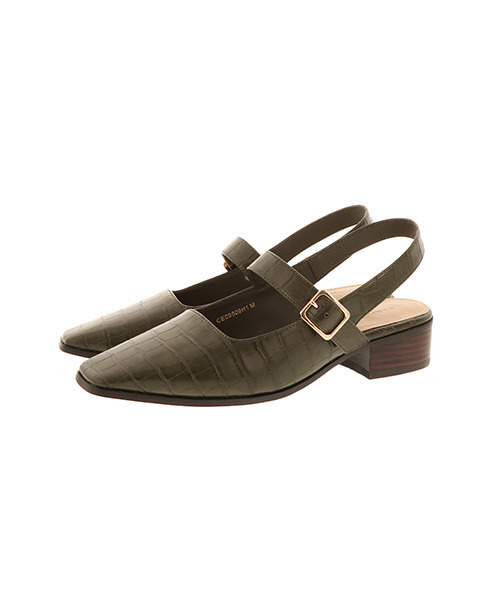 RANDA（ランダ）の「スクエアトゥバックストラップシューズ（パンプス・レディース・ブラウン/ブラック/カーキ・S/M/L/LL）」の5枚目の写真