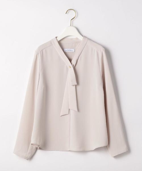 green label relaxing（グリーンレーベルリラクシング）の「Ｄ パーツ / ボウタイ ブラウス（シャツ/ブラウス・レディース・ライトブルー/ダークグレー/ネイビー/ライトグレー・FREE）」の18枚目の写真