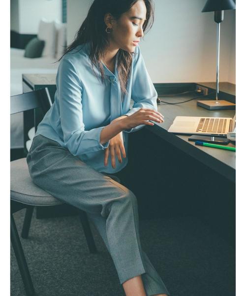 green label relaxing（グリーンレーベルリラクシング）の「Ｄ パーツ / ボウタイ ブラウス（シャツ/ブラウス・レディース・ライトブルー/ダークグレー/ネイビー/ライトグレー・FREE）」の5枚目の写真
