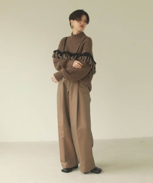 TODAYFUL（トゥデイフル）の「シャンブレイツイルトラウザース（その他パンツ・レディース・モカ/オリーブ・36inch/38inch）」の7枚目の写真