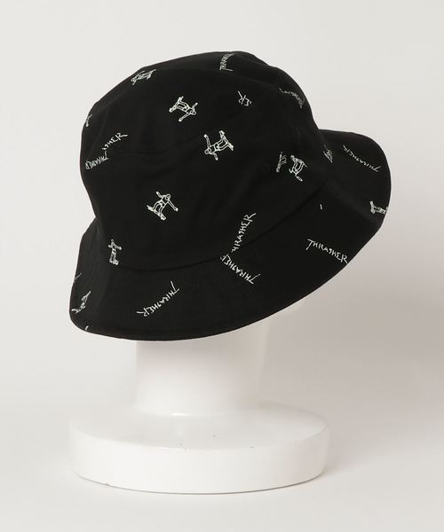 THRASHER(スラッシャー)の「GONZ ALLOVER PRINT BUCKET HAT/スラッシャー 帽子 ハット バケットハット バケハ(ハット・メンズ・ブラック/ベージュ/カーキ・FREE)」の4枚目の写真
