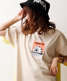 MISHKA | 【MISHKA】キープウォッチプリント 切替バックプリントT 半袖Tシャツ(Tシャツ/カットソー)