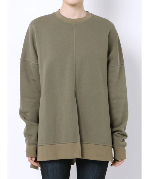 EMODA（エモダ）の「ロングスリットトップ（スウェット・レディース・ホワイト/ブラック/カーキ・FREE）」の12枚目の写真