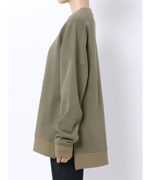 EMODA（エモダ）の「ロングスリットトップ（スウェット・レディース・ホワイト/ブラック/カーキ・FREE）」の13枚目の写真