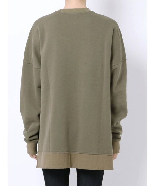 EMODA（エモダ）の「ロングスリットトップ（スウェット・レディース・ホワイト/ブラック/カーキ・FREE）」の14枚目の写真