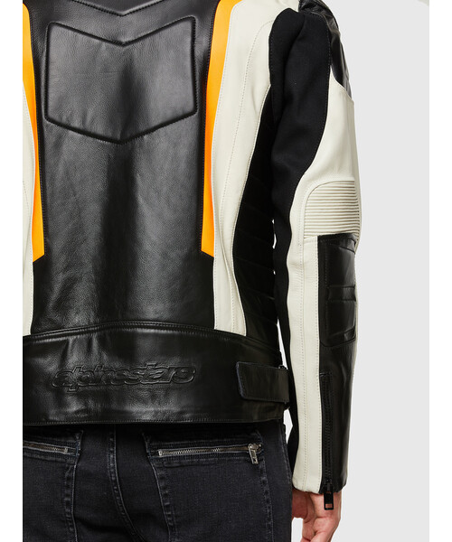 DIESEL（ディーゼル）の「メンズ レザージャケット カラー