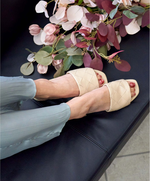 セール Paradis Couleur スクエアトウローヒールメッシュサンダル サンダル Paradis Couleur パラディクルール のファッション通販 Zozotown