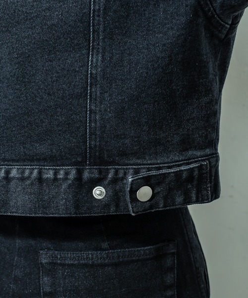 mystic（ミスティック）の「ショートGジャン（デニムジャケット・レディース・ブラック/オフホワイト/ブルー・FREE）」の19枚目の写真