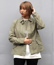AVIREX | バックサテンストレッチ ミリタリージャケット/ BACK SATIN STRETCH MILITARY JACKET(ミリタリージャケット)
