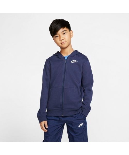 NIKE(ナイキ)の「NIKE/ナイキ YTH クラブ フルジップフーディ(パーカー・キッズ・ネイビー/ブラック/グレー・150/140/130/160/140cm)」の3枚目の写真