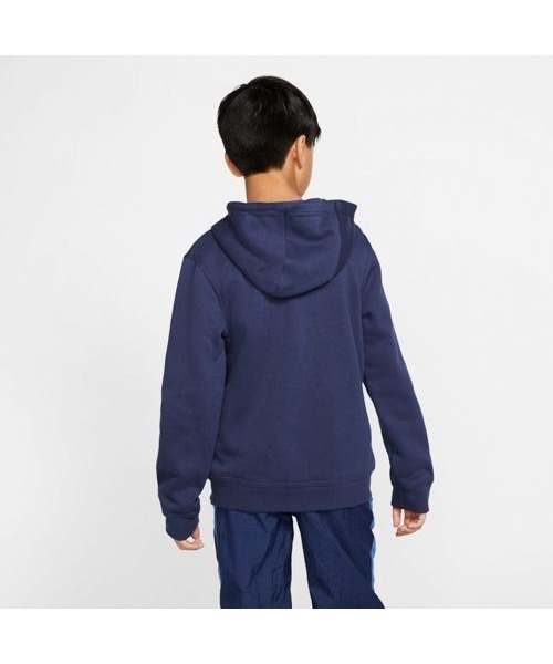 NIKE(ナイキ)の「NIKE/ナイキ YTH クラブ フルジップフーディ(パーカー・キッズ・ネイビー/ブラック/グレー・150/140/130/160/140cm)」の4枚目の写真