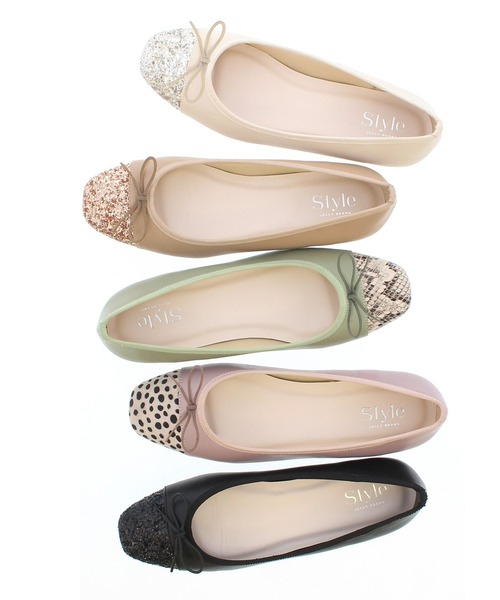 JELLY BEANS(ジェリービーンズ)の「【WEB限定】スクエアトゥコンビバレエシューズ(215-15)JELLY BEANS(ジェリービーンズ)(バレエシューズ・レディース・ラベンダー/グリーン/ベージュ/ブラック/アイボリー/ブルー/グレイッシュベージュ/ダークブラウン/パープル系・22.5/23.5/24/23/24.5)」の16枚目の写真