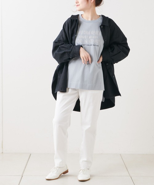 PUAL CE CIN（ピュアルセシン）の「【Du noir】リネンブラウス（シャツ/ブラウス・レディース・ブラック/ナチュラル・FREE）」の21枚目の写真