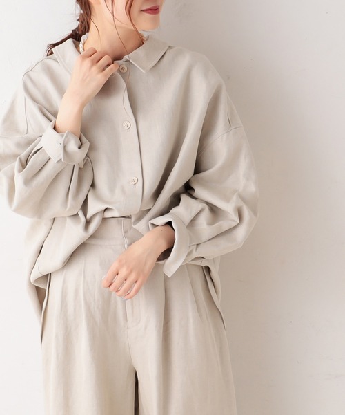 PUAL CE CIN（ピュアルセシン）の「【Du noir】リネンブラウス（シャツ/ブラウス・レディース・ブラック/ナチュラル・FREE）」の20枚目の写真