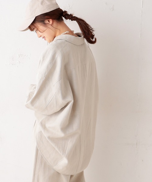 PUAL CE CIN（ピュアルセシン）の「【Du noir】リネンブラウス（シャツ/ブラウス・レディース・ブラック/ナチュラル・FREE）」の17枚目の写真