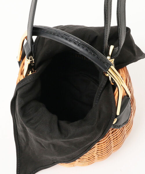 Demi-Luxe BEAMS（デミルクス ビームス）の「VIOLAd’ORO / ファー ラタンかごバッグ（かごバッグ・レディース・ライトブラウン・ONE SIZE）」の11枚目の写真